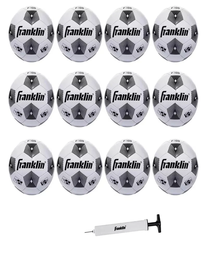 商品Franklin|Size 5 Competition 100 Soccer Balls - 12 Pack Deflated With Pump,价格¥926,第1张图片