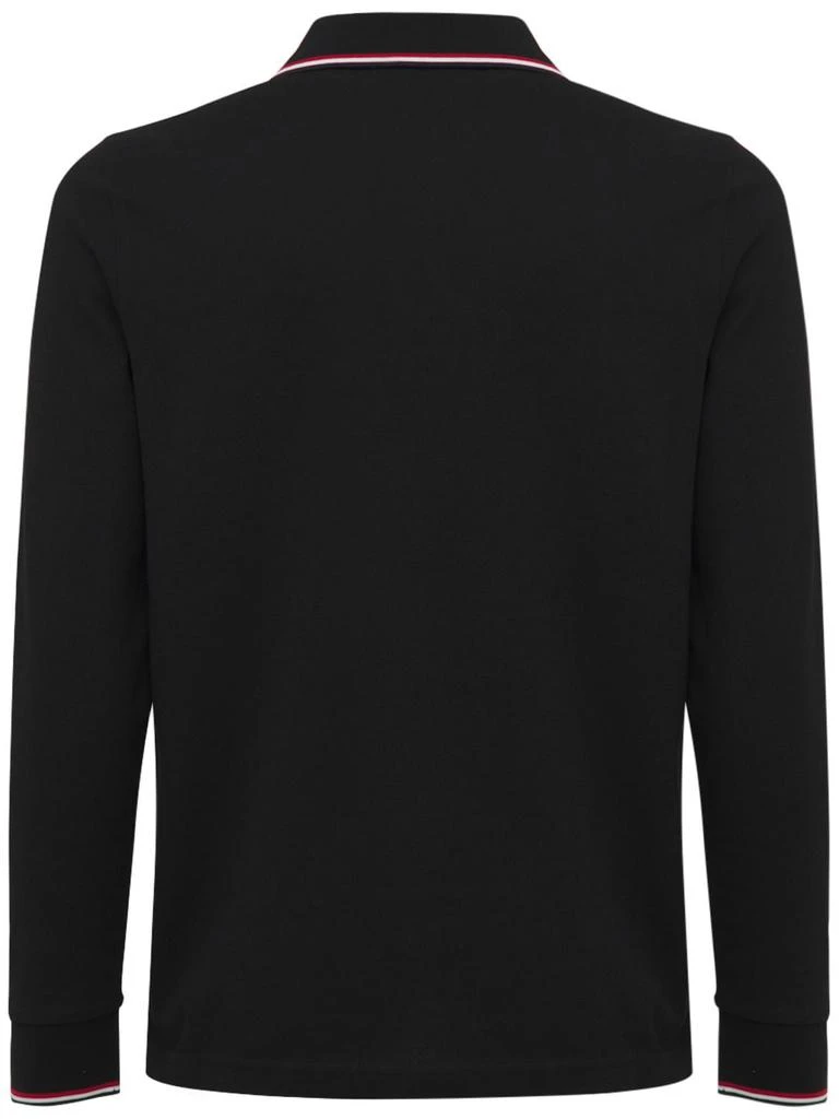 商品Moncler|Long Sleeves Cotton Piquet Polo Shirt,价格¥2966,第5张图片详细描述