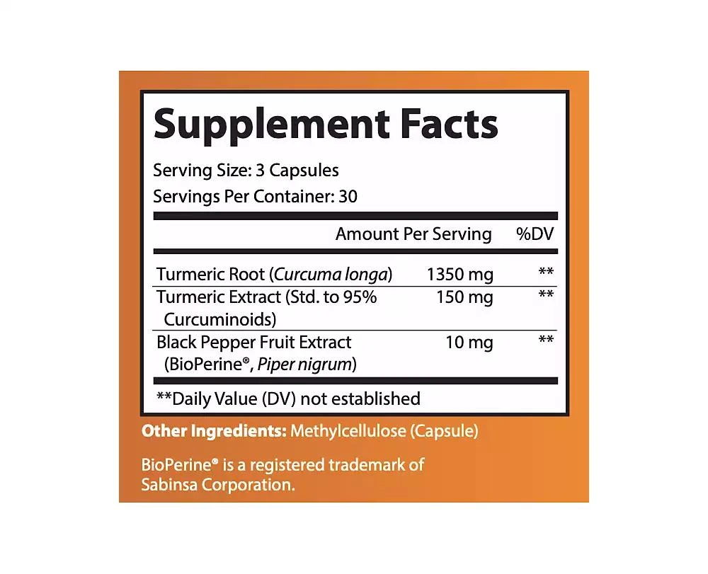 商品Nutriumph|TURMERIC CURCUMIN w/ Bioperine for better absorption - Joint Support & Potent Antioxidant Supplement, Healthy Inflammatory Support High Potency 95% Curcuminoids | 90 capsules,价格¥134,第2张图片详细描述