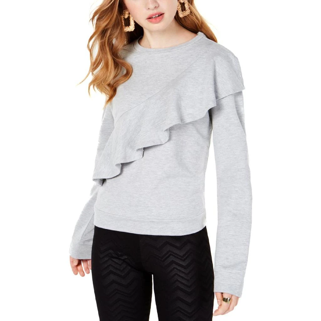 商品Love, Fire|Love, Fire Womens Ruffled Asymmetrical Sweater,价格¥54,第1张图片