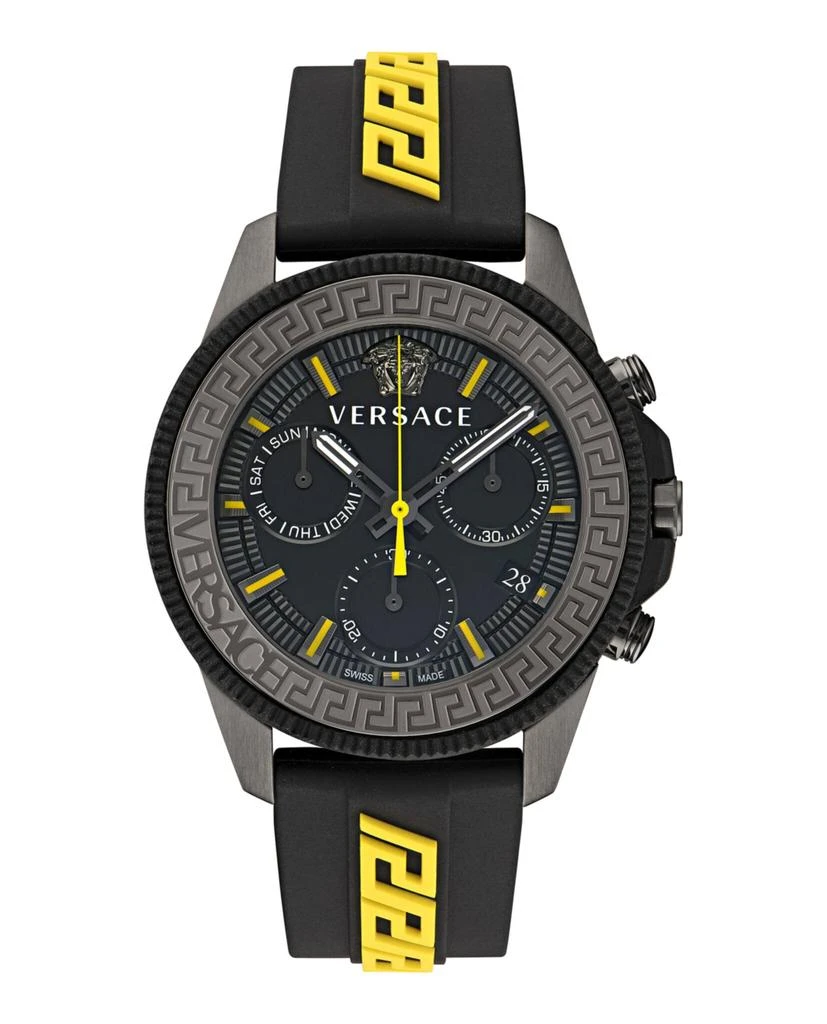 商品Versace|Greca Action Chrono Silicone Watch,价格¥4527,第1张图片