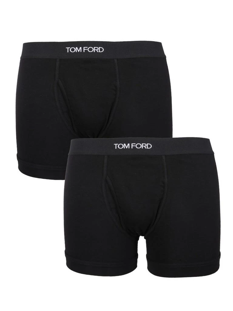 商品Tom Ford|Tom Ford Logo Waistband Pack Of Two Boxers,价格¥584,第1张图片