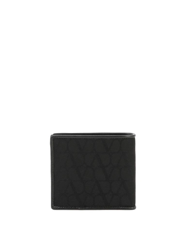 商品Valentino|Wallet In Toile Iconographe Technical Fabric Wallets & Card Holders Black,价格¥1207,第3张图片详细描述