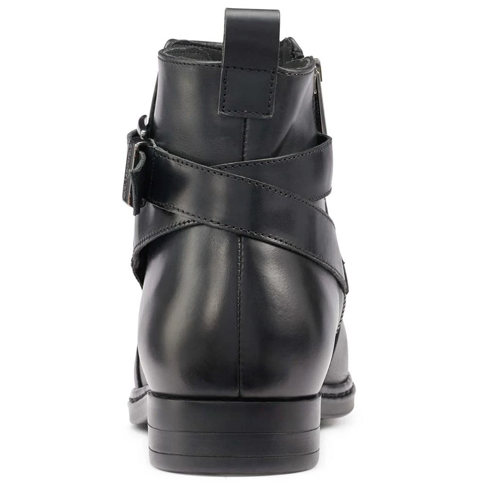 商品Karl Lagerfeld Paris|Men's Leather Side-Zip Buckle Boots,价格¥1309,第2张图片详细描述