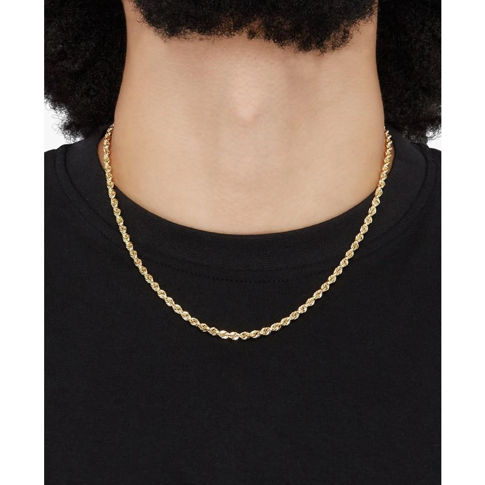 商品Macy's|Glitter Rope Link 20" Chain Necklace (4mm) in 14k Gold,价格¥21634,第3张图片详细描述