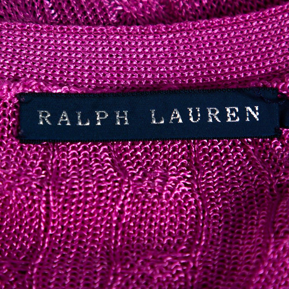 Ralph Lauren Pink Knit Button Front Cardigan M商品第6张图片规格展示