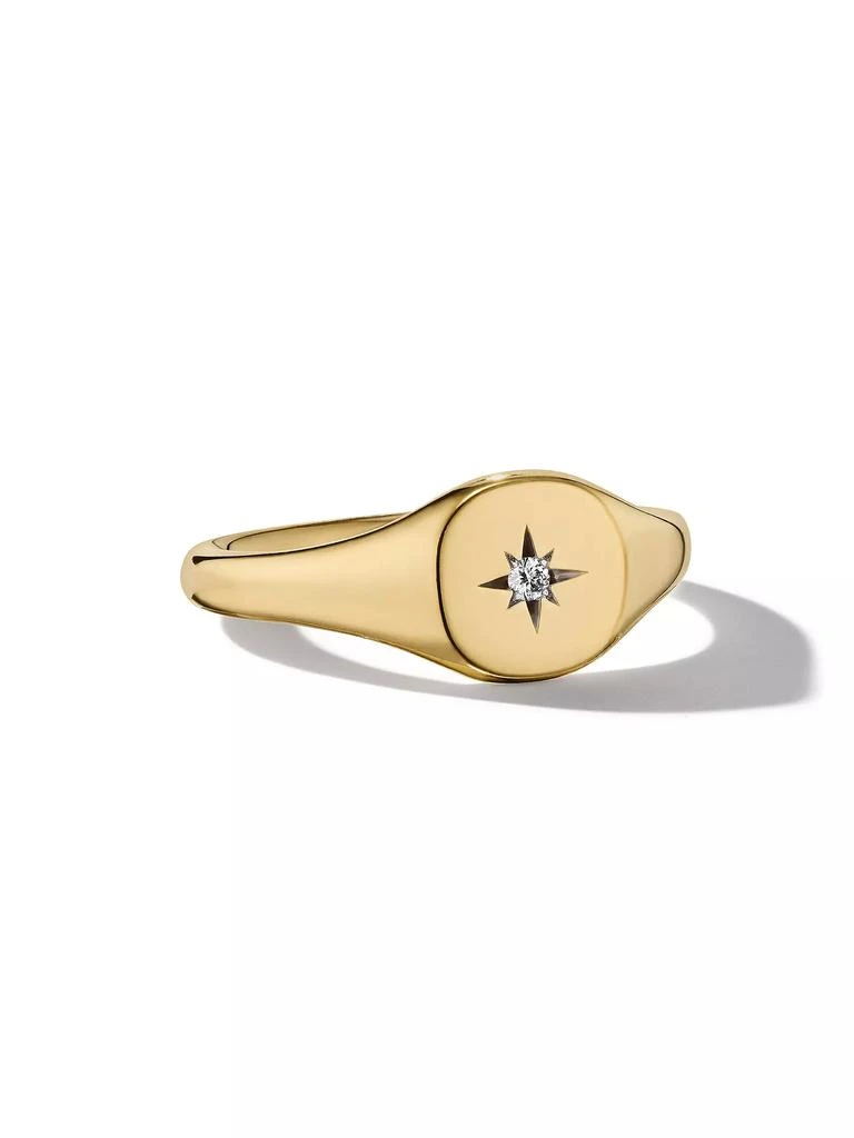 商品David Yurman|Cable Collectibles Starset Pinky Ring In 18K Yellow Gold,价格¥7309,第1张图片