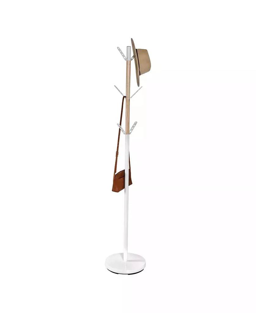 商品Honey Can Do|Modern Standing with Wood Accent Coat Rack,价格¥600,第2张图片详细描述