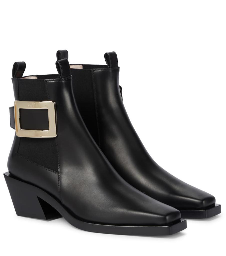 商品Roger Vivier|Belle Vivier 55 leather Chesea boots,价格¥7720,第1张图片