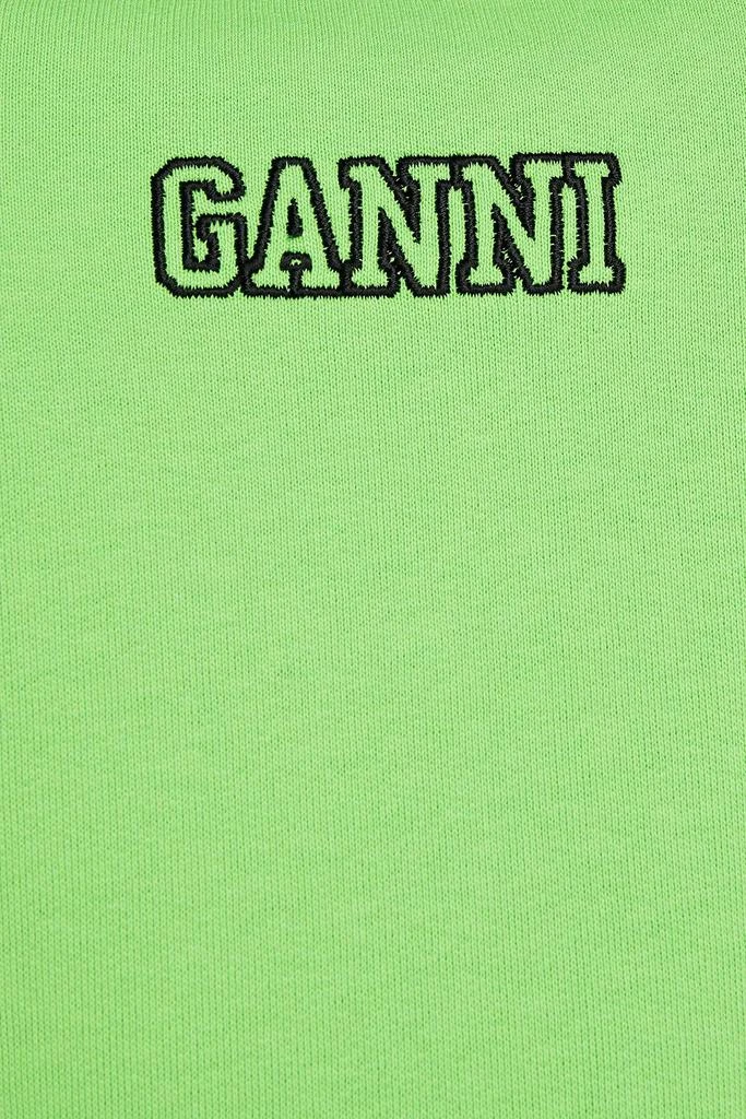 商品Ganni|Oversized embroidered organic cotton-fleece sweatshirt,价格¥550,第4张图片详细描述