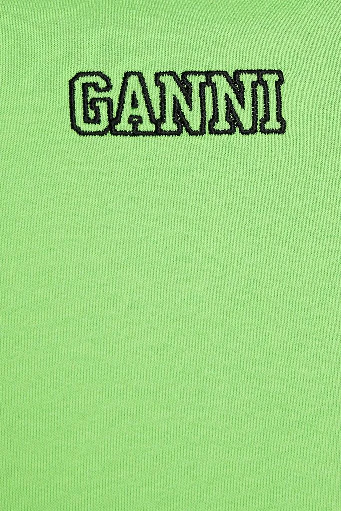 商品Ganni|Oversized embroidered organic cotton-fleece sweatshirt,价格¥376,第4张图片详细描述