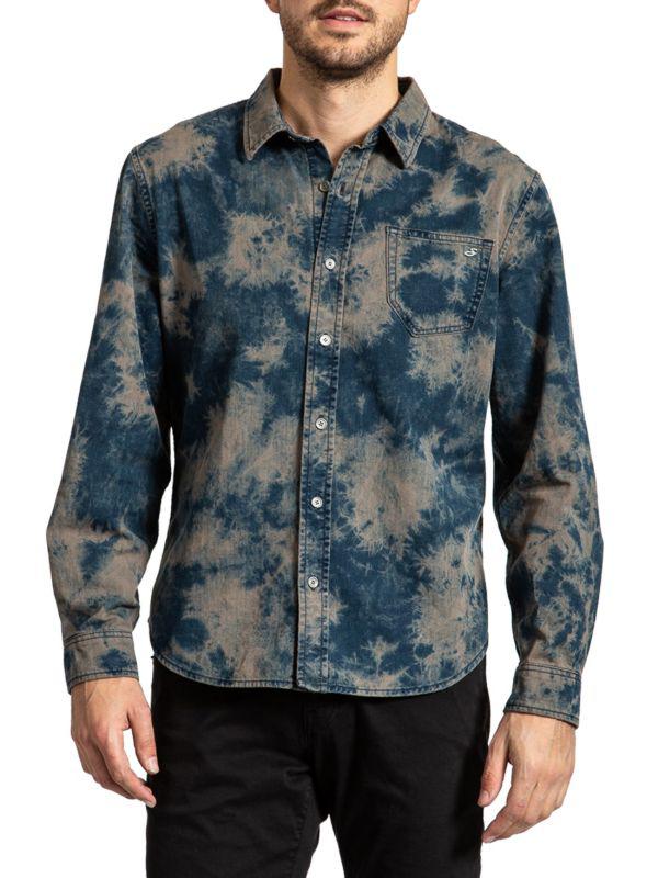tie dye denim shirt