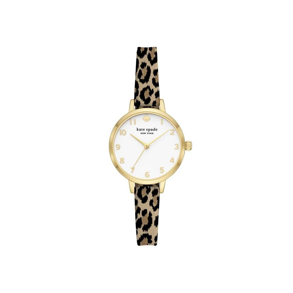 商品Kate Spade|Women's Metro Three-Hand Animal Print Silicone Watch 34mm,价格¥740,第1张图片