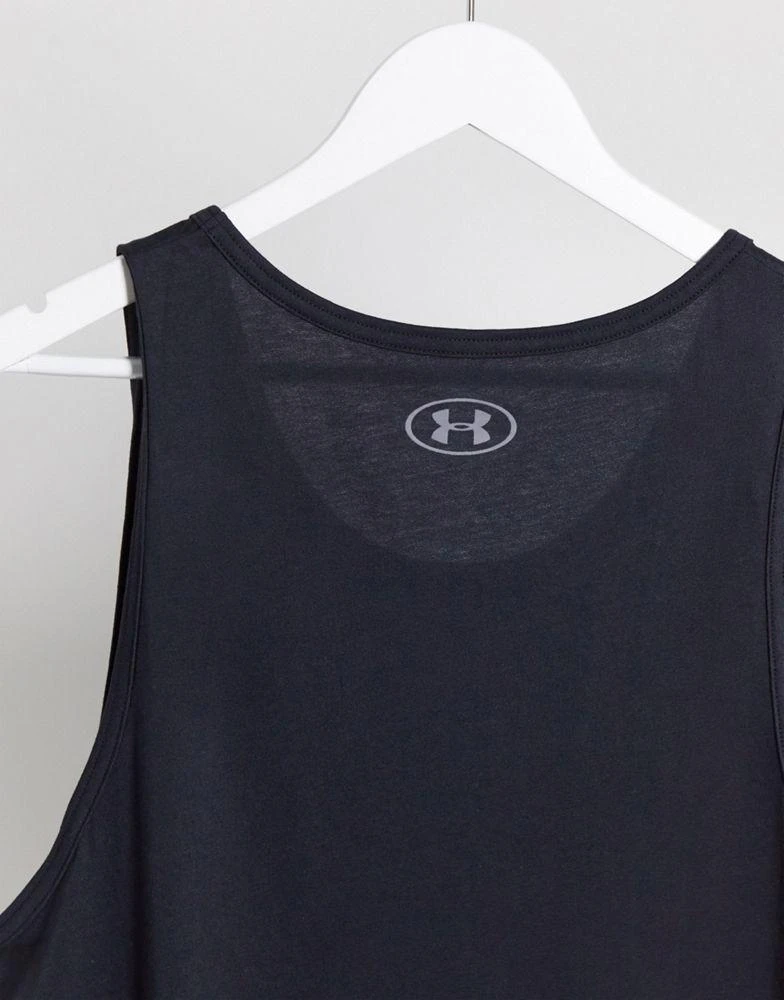 商品Under Armour|Under Armour vest top with large tonal logo in black,价格¥146,第3张图片详细描述