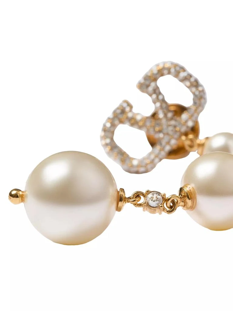 商品Valentino|VLogo Signature Earrings in Metal, Swarovski® Crystals and Pearls,价格¥7418,第3张图片详细描述