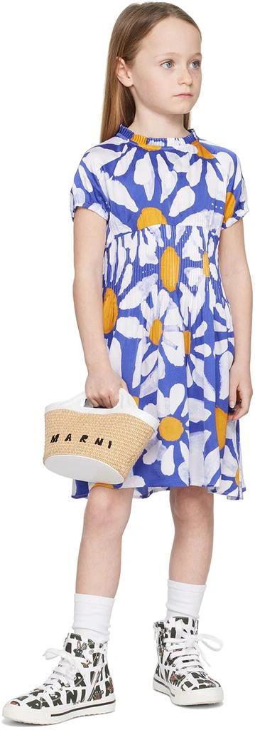 商品Marni|Kids Blue Floral Dress,价格¥554,第4张图片详细描述