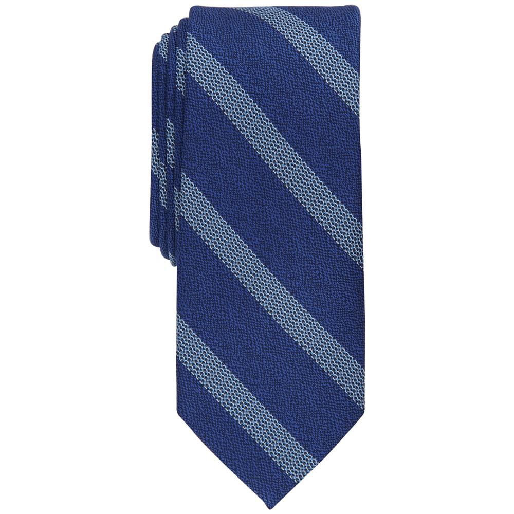 Men's Mellini Skinny Textured Stripe Tie, Created for Macy's商品第1张图片规格展示