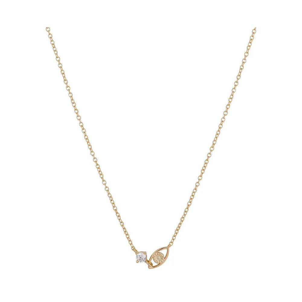 商品Unwritten|14K Gold Flash-Plated Cubic Zirconia Evil Eye Pendant Necklace,价格¥300,第1张图片