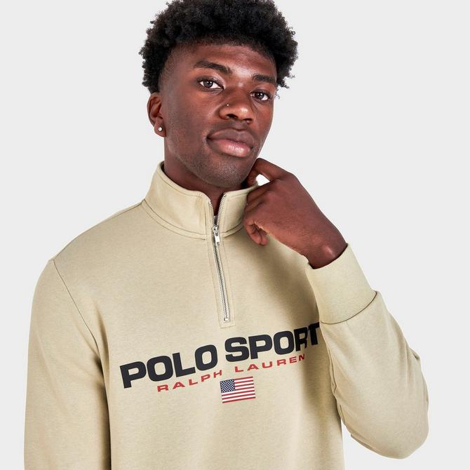 Men's Polo Ralph Lauren Polo Sport Washed Fleece Quarter-Zip Sweatshirt商品第5张图片规格展示