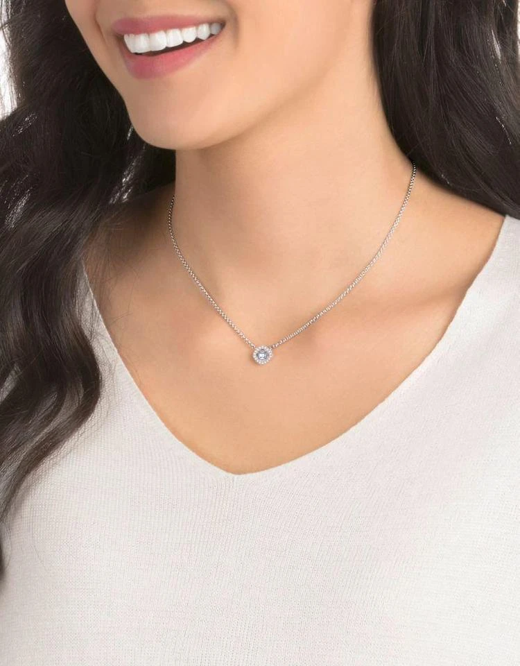 商品Swarovski|Angelic Crystal Framed Square Pendant Necklace,价格¥526,第4张图片详细描述