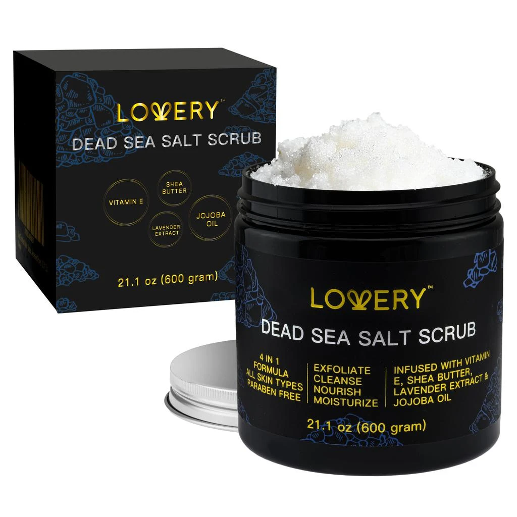 商品Lovery|Dead Sea Salt Scrub - Handmade Exfoliating Salt Scrub - 600 Grams,价格¥278,第1张图片