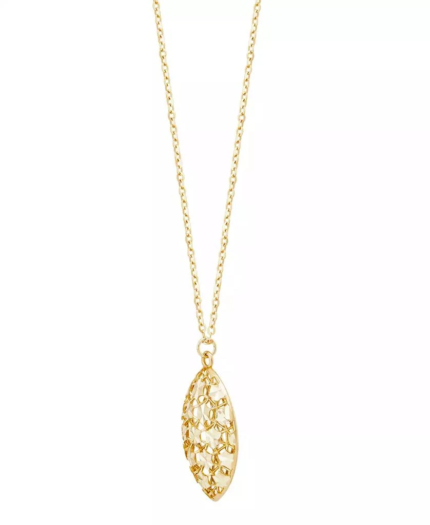 商品Italian Gold|Star & Lattice Openwork Pendant Necklace in 14k Gold, 16" + 2" extender,价格¥2590,第3张图片详细描述