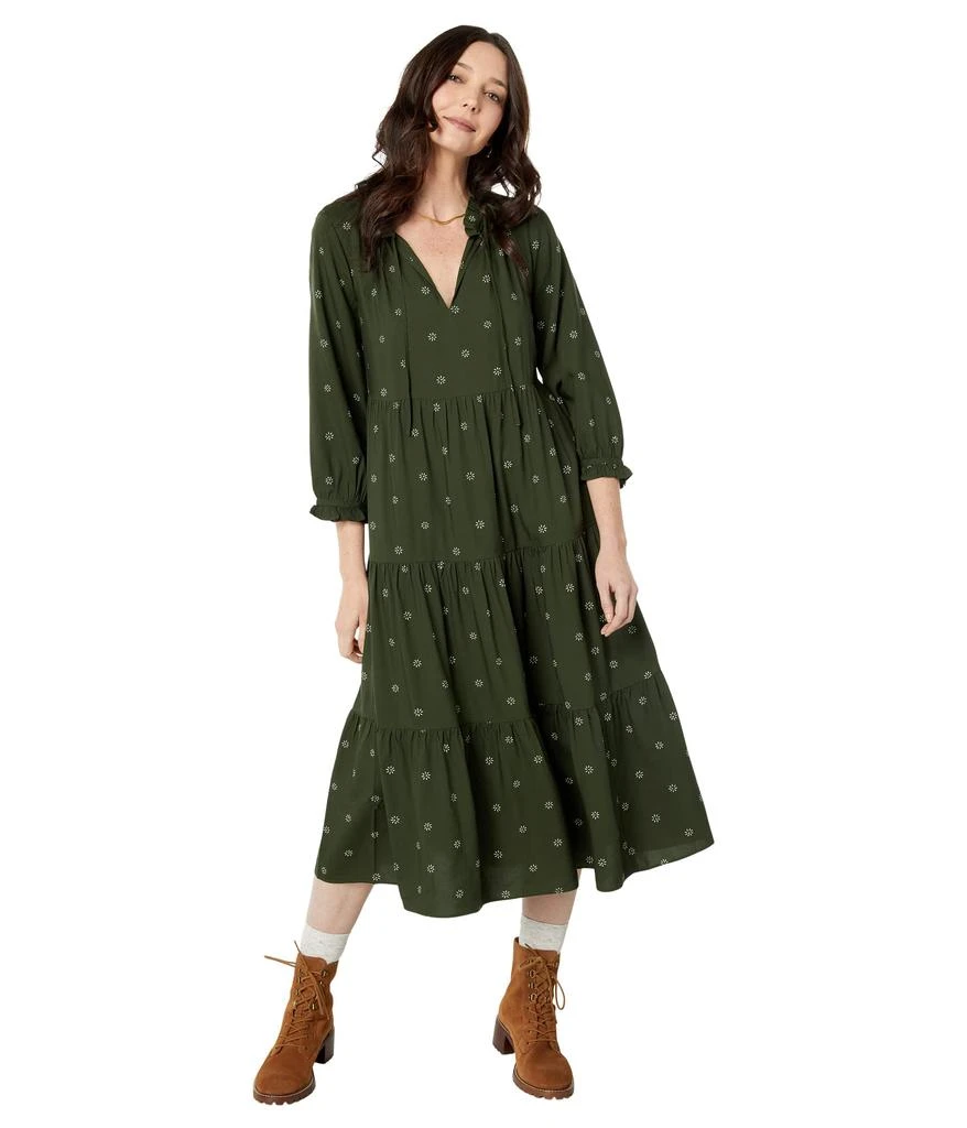 商品Madewell|Jacksonville - Tiered Midi Dress - Challis,价格¥864,第1张图片