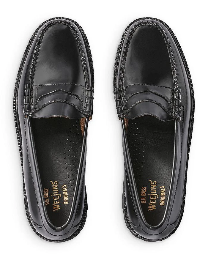 商品G.H. Bass|G.H. Bass Men's Larson Lug Slip On Weejun Penny Loafers,价格¥1377,第2张图片详细描述