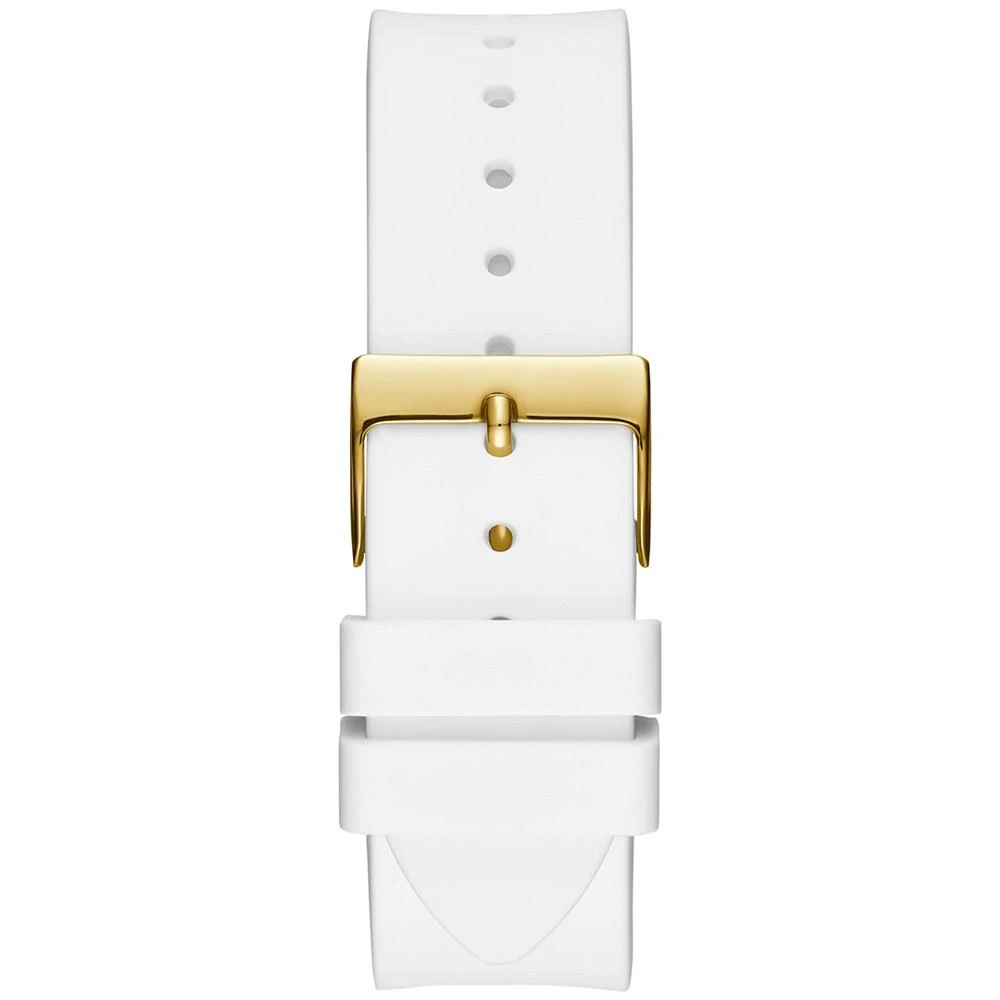 商品GUESS|Women's White Silicone Strap Watch 39mm,价格¥1099,第4张图片详细描述