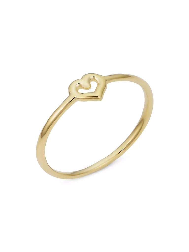 商品Oradina|14K Yellow Solid Gold Heart of Gold Ring,价格¥1432,第1张图片