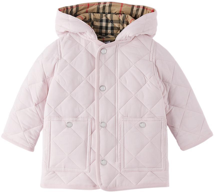 商品Burberry|Baby Pink Quilted Jacket,价格¥3328,第1张图片