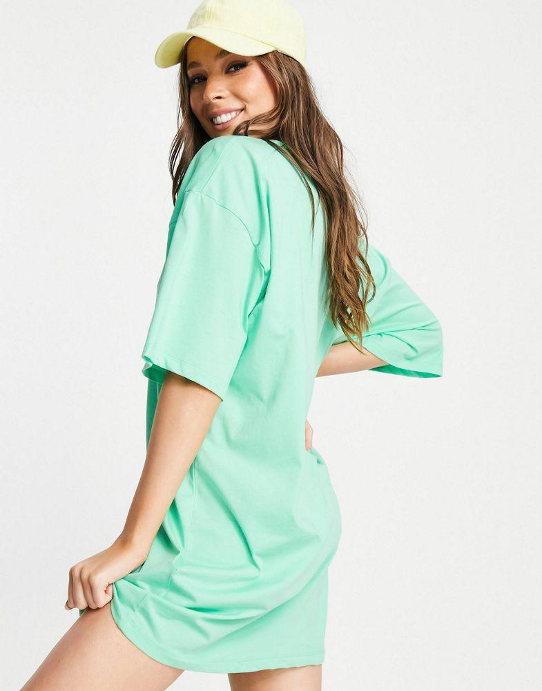 商品ASOS|ASOS DESIGN oversized t-shirt dress in apple green,价格¥77,第4张图片详细描述