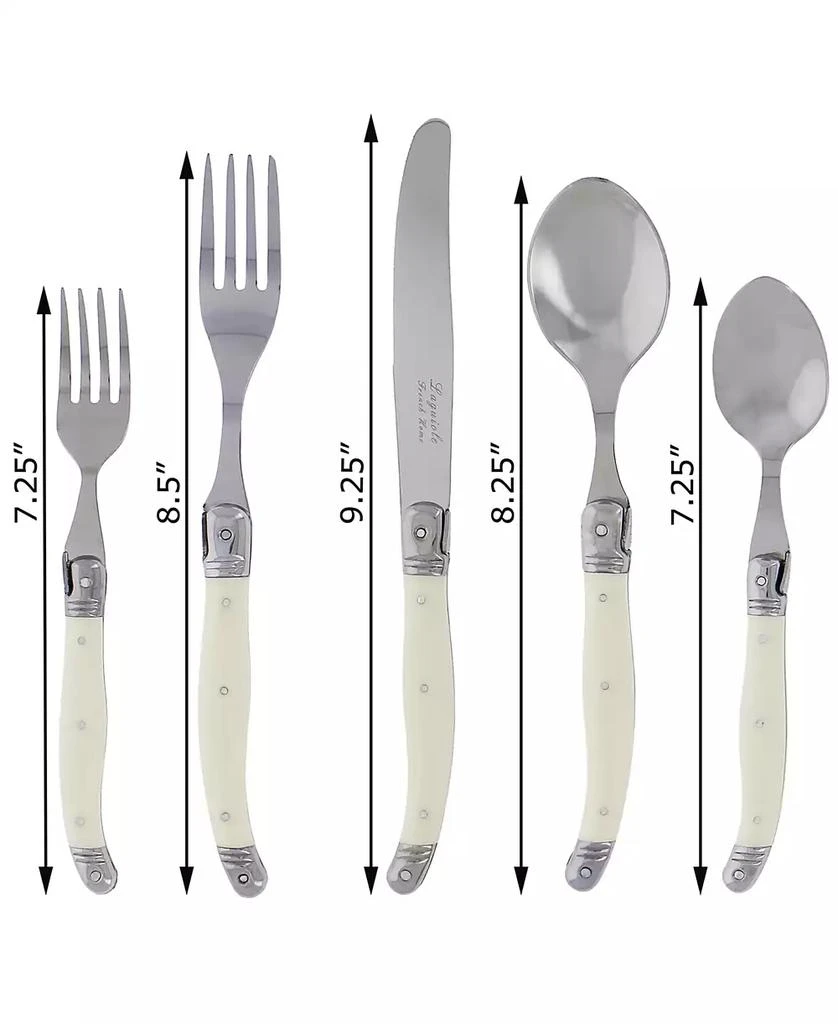商品French Home|Laguiole 20 Piece Stainless Steel Flatware Set, Service for 4,价格¥1266,第3张图片详细描述