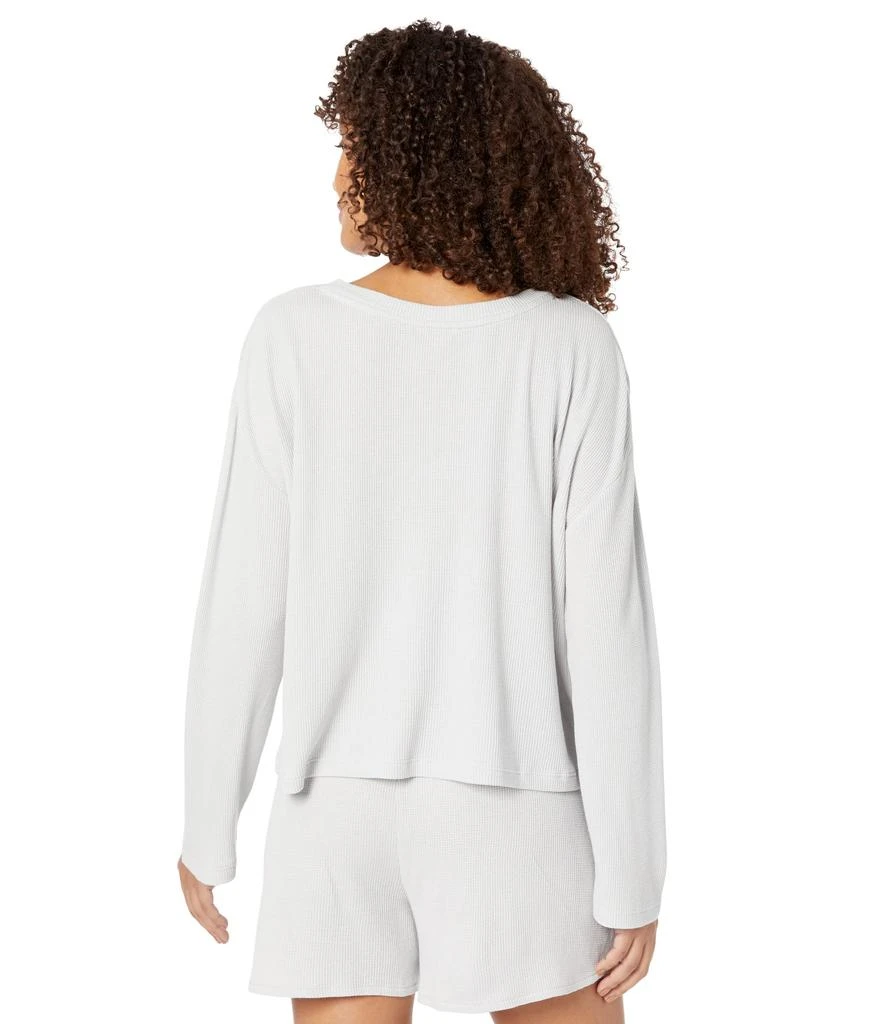 商品Eberjey|Cozy Waffle - Henley Long Sleeve Short PJ Set,价格¥937,第4张图片详细描述