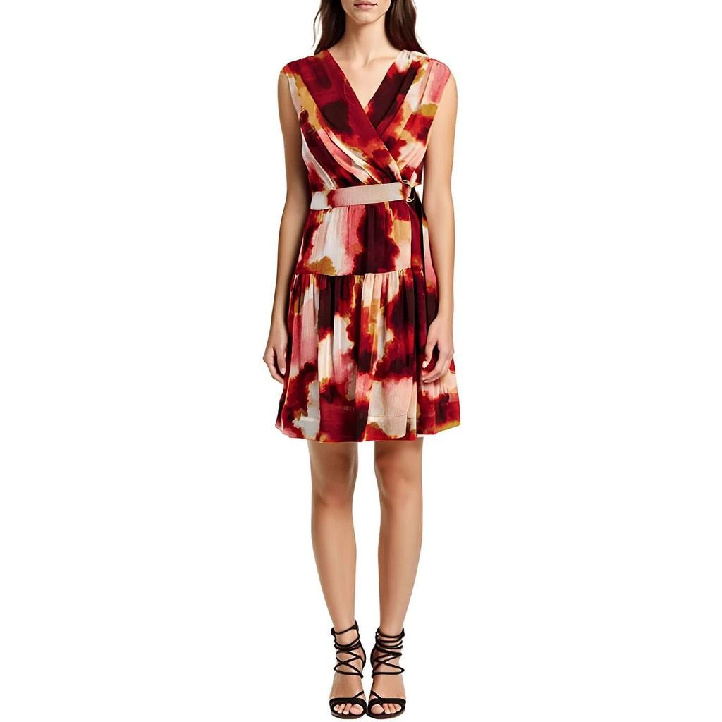 商品Taylor|Womens Belted Chiffon Cocktail And Party Dress,价格¥269,第1张图片
