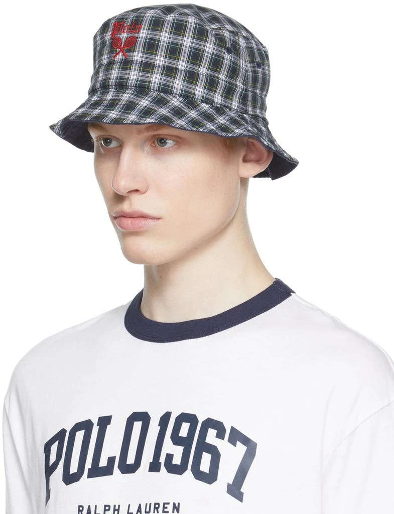 商品Ralph Lauren|Reversible Navy Cotton Plaid Bucket Hat,价格¥244,第4张图片详细描述