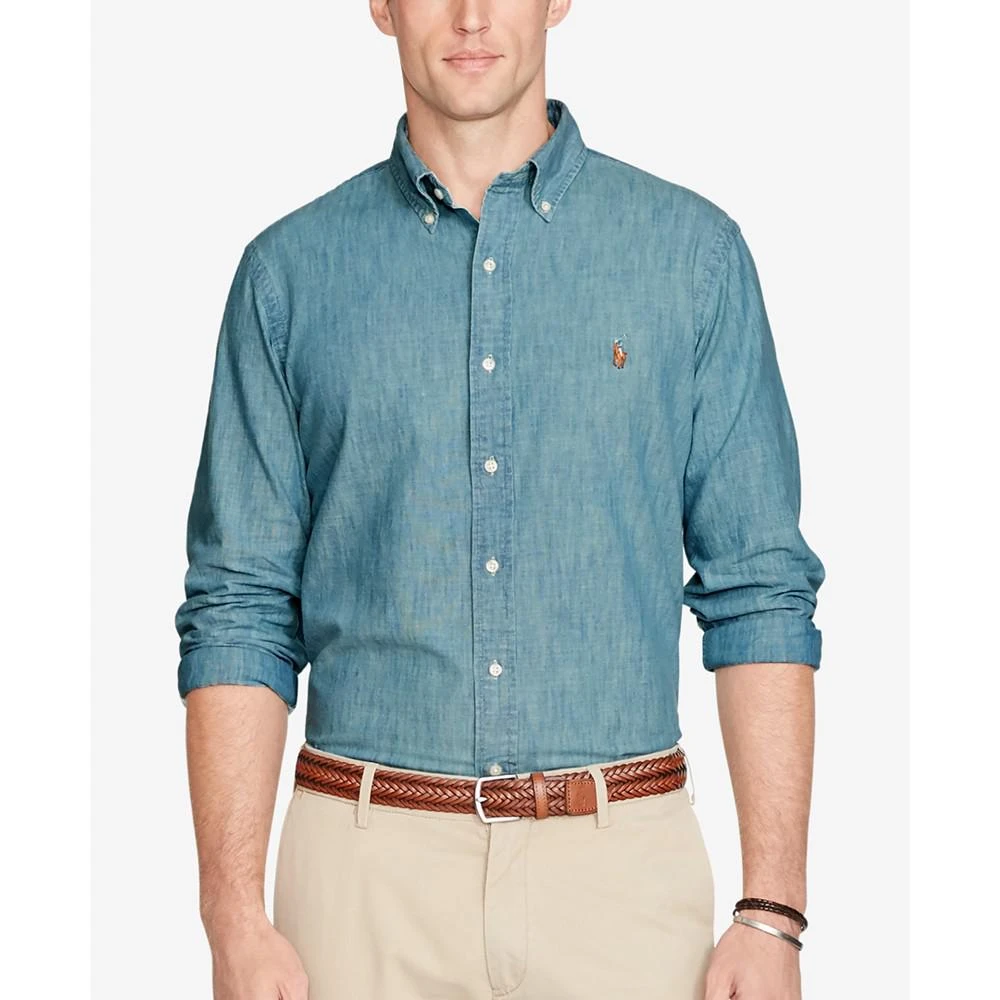 商品Ralph Lauren|Men's Long Sleeve Classic-Fit Chambray Shirt,价格¥937,第1张图片