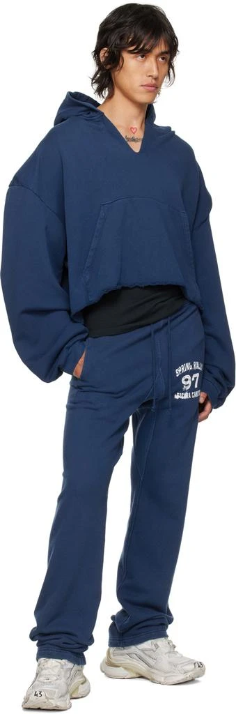 商品GREG ROSS|SSENSE Exclusive Navy V-Neck Hoodie,价格¥1816,第4张图片详细描述
