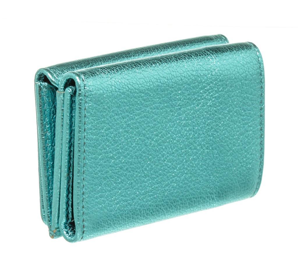 商品[二手商品] Balenciaga|Balenciaga Blue Leather Logo Trifold Wallet,价格¥3564,第5张图片详细描述