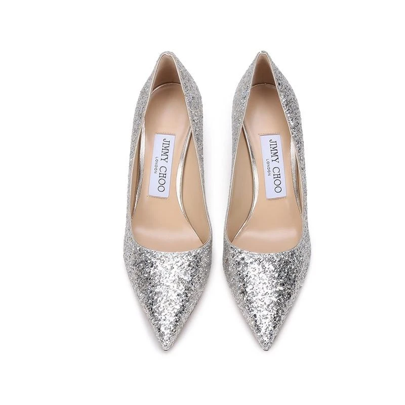 商品[国内直发] Jimmy Choo|女鞋 JIMMY CHOO 周仰杰 奢侈品女鞋 LOVE 系列女士尖头高跟鞋单鞋婚鞋 LOVE 85 LDD 214 PLATINUM 白金色,价格¥3105,第11张图片详细描述
