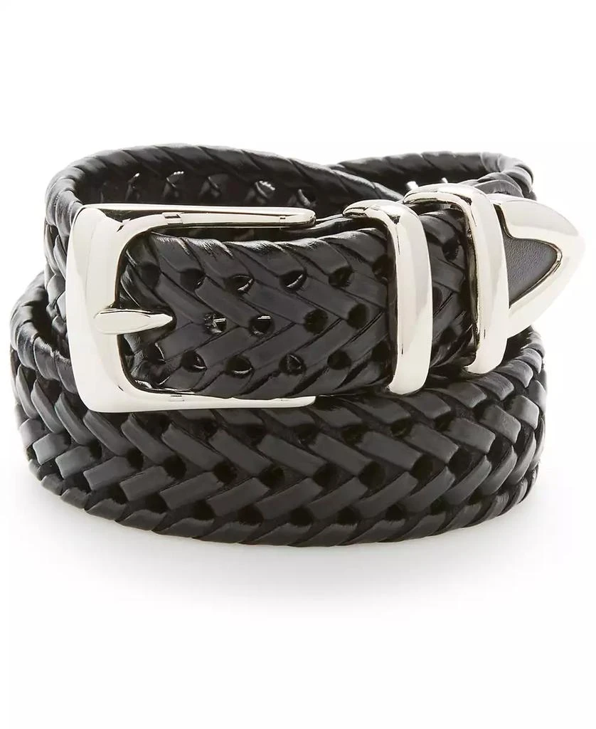 商品Perry Ellis|Men's Leather Braided Belt男士真皮腰带（1条装）,价格¥369,第1张图片