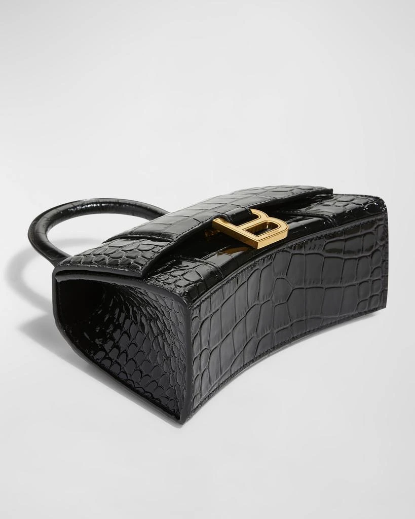 Hourglass XS Crocodile-Embossed Top-Handle Bag 商品