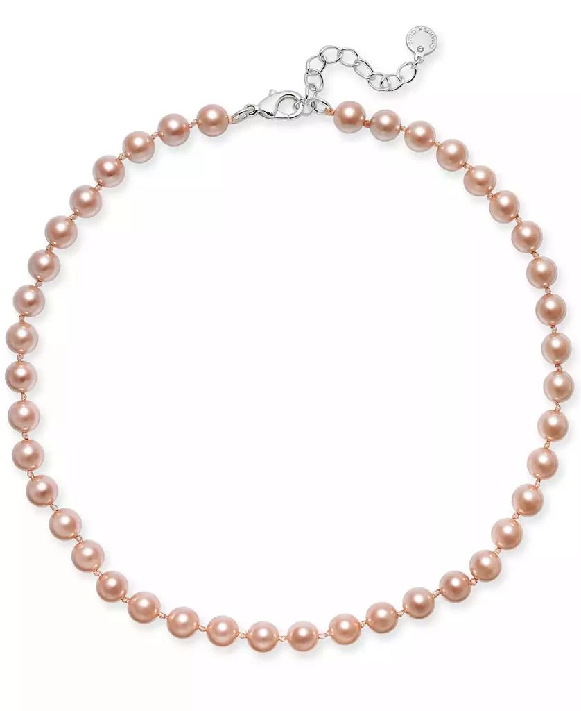 商品Charter Club|Silver-Tone Pink Imitation Pearl (8mm) Collar Necklace, Created for Macy's,价格¥120,第1张图片