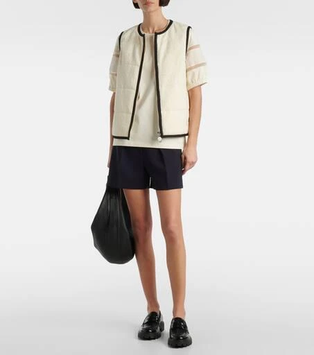 商品Moncler|Lace-trimmed cotton T-shirt,价格¥4459,第2张图片详细描述