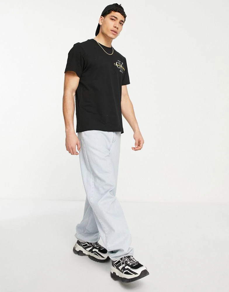 商品Calvin Klein|Calvin Klein Jeans monogram logo back print boxy fit t-shirt in black,价格¥411,第4张图片详细描述