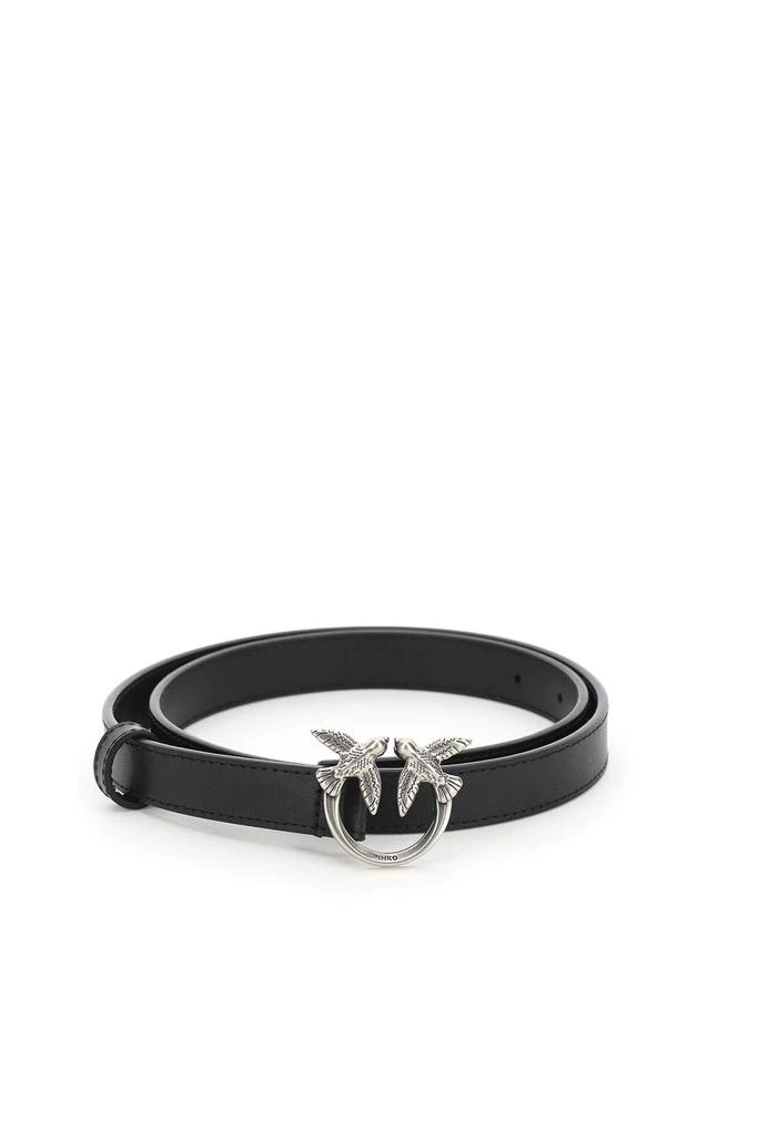 商品PINKO|LOVE BIRDS LEATHER THIN BELT,价格¥444,第1张图片