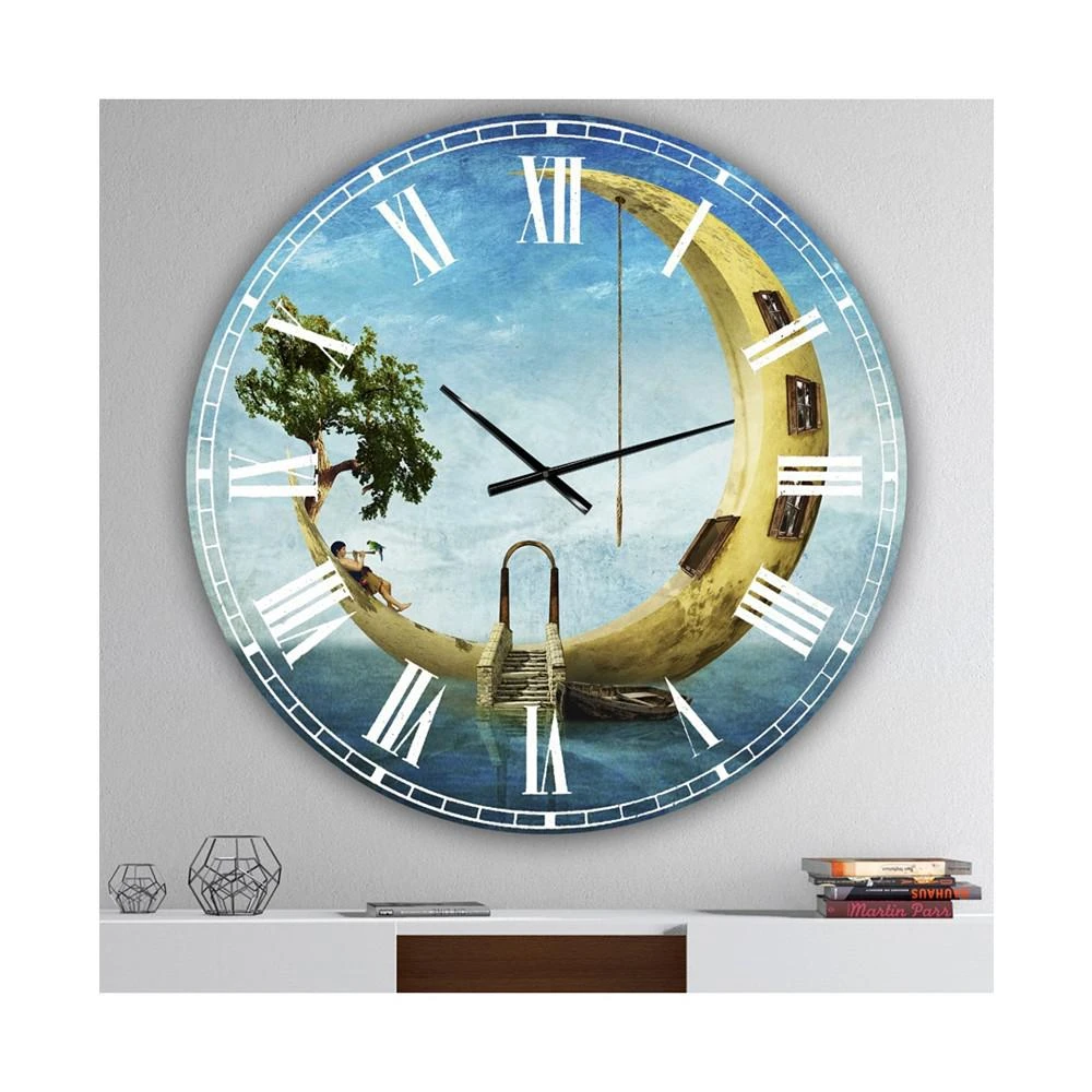 商品Designart|Home Sweet Moon Large Modern Wall Clock - 36 x 36,价格¥2113,第2张图片详细描述