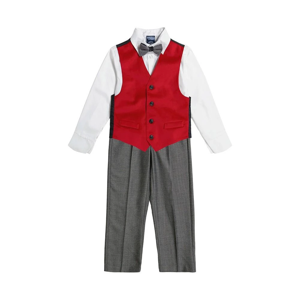 Little Boys 4-Pc. Velvet Vest, Pants, Shirt & Bowtie Set 商品