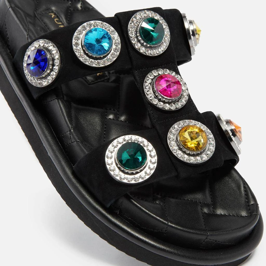 商品Kurt Geiger|KURT GEIGER LONDON ORSON CRYSTAL-EMBELLISHED SUEDE SANDALS,价格¥855,第4张图片详细描述