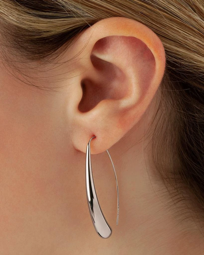 Wire Drop Earrings in 14K White Gold 商品